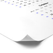 Calendrier de la libellule Poster 2022 - début lun (Coin)