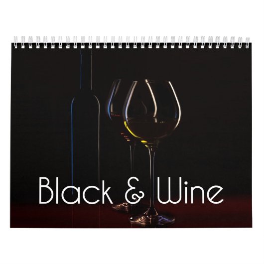 Calendrier de la muraille viticole - Noir et vin (Protection)