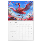 Calendrier de la paroi du Flamant rose 2026 (Feb 2027)