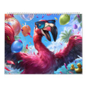 Calendrier de la paroi du Flamant rose 2026 (Protection)