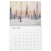 Calendrier de la peinture de paysage aquarelle (Jan 2026)
