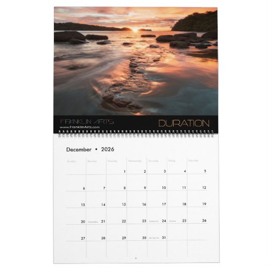 Calendrier de la photographie du paysage 2025 (Dec 2026)