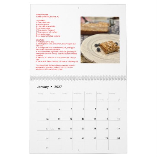 Calendrier de la recette 2024 (Jan 2027)
