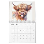 Calendrier de la vache des Highlands 2026 (Jan 2027)