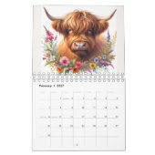 Calendrier de la vache des Highlands 2026 (Feb 2027)