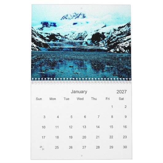 Calendrier de l'Alaska 2027 (Jan 2027)