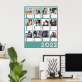 Calendrier de l'année 2022 Affiche de collage phot (Bureau à domicile)