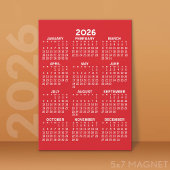 Calendrier de l'année complète Carte magnétique ro