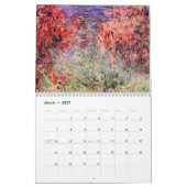 Calendrier de l'année personnalisée Claude Monet (Mar 2027)