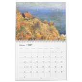 Calendrier de l'année personnalisée Claude Monet (Jan 2027)