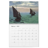 Calendrier de l'année personnalisée Claude Monet (Feb 2027)