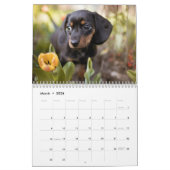 Calendrier de l'année personnalisée Dachshund (Mar 2026)