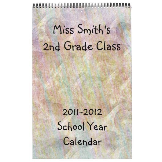 Calendrier de l'année scolaire avec pages alignées (Protection)