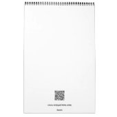 Calendrier de l'année scolaire avec pages alignées (Dos)