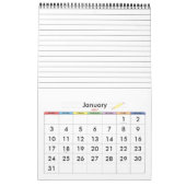 Calendrier de l'année scolaire avec pages alignées (Jan 2027)