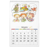 Calendrier de l'année scolaire éco-simple page (Jan 2027)