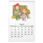 Calendrier de l'année scolaire éco-simple page (Mar 2027)