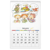 Calendrier de l'année scolaire éco-simple page (Jan 2026)