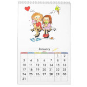 Calendrier de l'année scolaire Orange Single Page (Jan 2027)