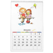 Calendrier de l'année scolaire Orange Single Page (Jan 2026)