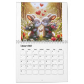Calendrier de Lapins Mignons et Fantaisistes (Feb 2027)