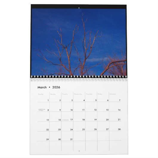 Calendrier de l'arborescence (Mar 2026)