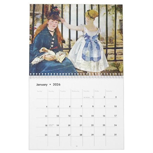 Calendrier de l'art 2013 de Manet (Jan 2026)