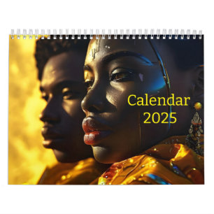 Calendrier de l'art en couple africain