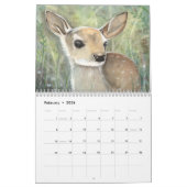 Calendrier de l'art faunique par l'artiste Molly H (Feb 2026)