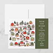 Calendrier de l'Avent de Noël Carte Postale de Fêt (Devant / Derrière)