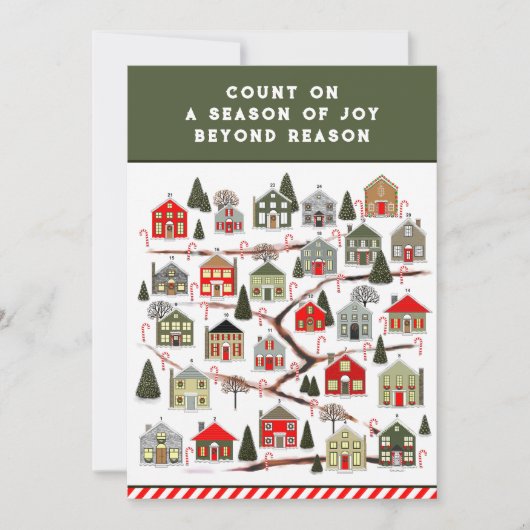 Calendrier de l'Avent de Noël Cartes de fin de ann (Devant)