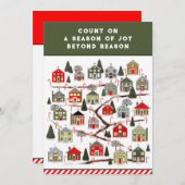 Calendrier de l'Avent de Noël Cartes de fin de ann (Devant / Derrière)