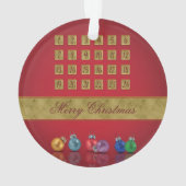 Calendrier de l'Avent Ornements de Noël (dos)