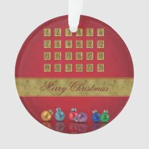 Calendrier de l'Avent Ornements de Noël