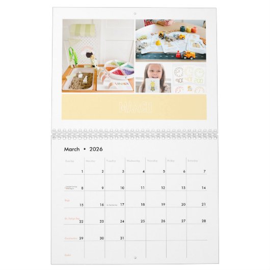 Calendrier de lecture sensorielle (Mar 2026)