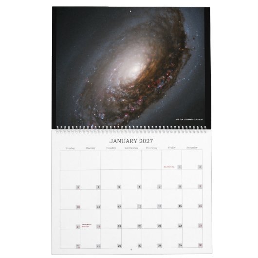Calendrier de l'espace de galaxie de Hubble (Jan 2027)
