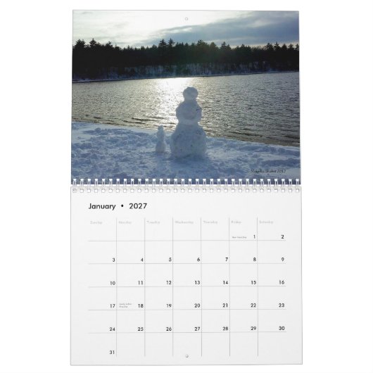 Calendrier de l'étang 2014 de Walden avec des (Jan 2027)