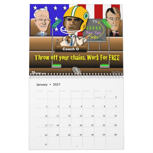 Calendrier de l'état de l'Union d'Obama 2012 par D (Jan 2027)