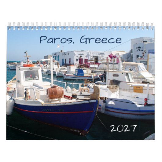 Calendrier de l'île grecque de Paros 2027 (Protection)