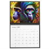 Calendrier de l'illustration de l'art singe de la (Jan 2027)