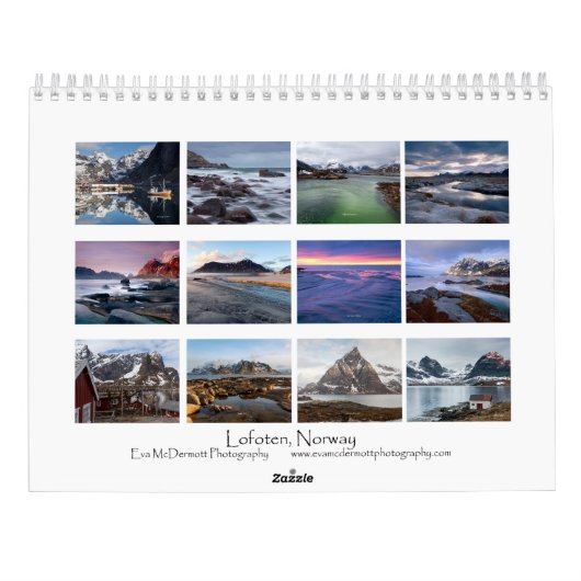 Calendrier de Lofoten Norvège (Dos)