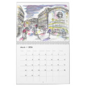 Calendrier de Londres dans Watercolor 2021 (Mar 2026)