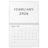 Calendrier de Luxe Simple Design (Feb 2027)