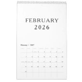 Calendrier de Luxe Simple Design (Feb 2027)