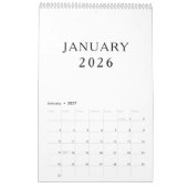 Calendrier de Luxe Simple Design (Jan 2027)