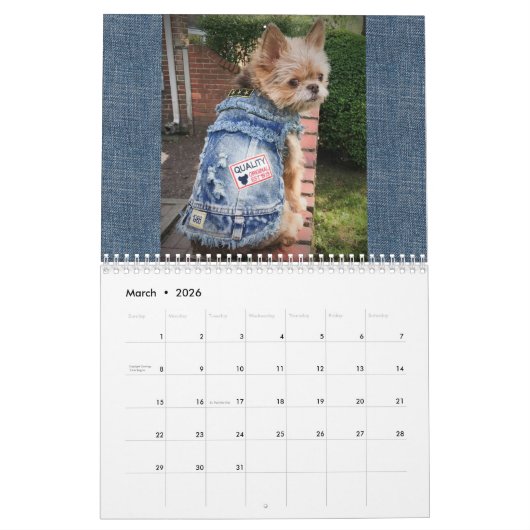 Calendrier de M. Monks 2017 (Mar 2026)