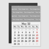 Calendrier de mai 2022 Carte magnétique (Devant / Derrière)