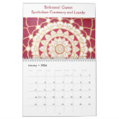 Calendrier de Mandala avec des pierres d'origine m (Jan 2026)