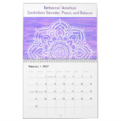 Calendrier de Mandala avec des pierres d'origine m (Feb 2027)