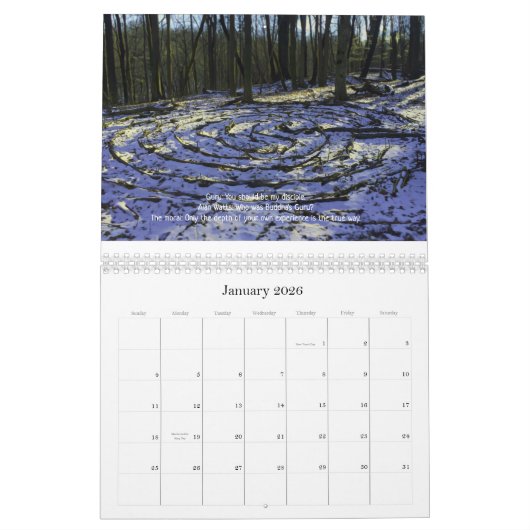 Calendrier de marche des inspirations 2019 en bois (Jan 2026)